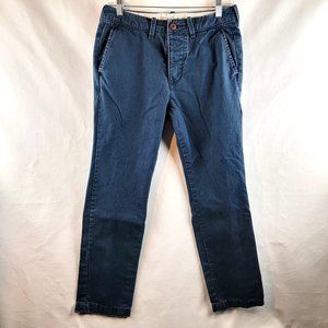 Hollister Pants Mens 29x30 Blue Chino Khaki Uniform School Work Normcore Preppy